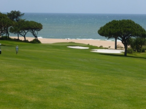 View of the beach from t a Golf course